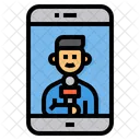 News Reporter Journalist Live Icon