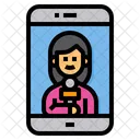 News Reporter Journalist Live Icon