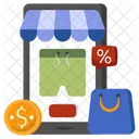 Mobile Shop Mobile Nicker Shopping Buy Online Icône