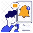 Mobile Notification Bell Unread Notification Icon