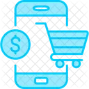 Mobile online shopping  Icon
