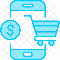 Mobile online shopping  Icon