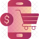 Mobile online shopping  Icon