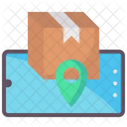 Mobile package  tracking  Icon
