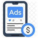 Mobile Paid Ad Paid Media Paid Promotion Icon