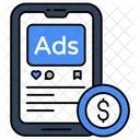 Mobile Paid Ad Paid Media Paid Promotion Icon