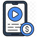 Mobile Paid Video Paid Media Paid Promotion Icon