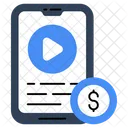 Mobile Paid Video Paid Media Paid Promotion Icon
