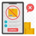 Mobile parcel cancel  Icon