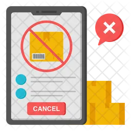 Mobile parcel cancel  Icon