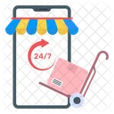 Mobile Parcel Delivery  Icon