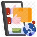 Mobile Parcel Mobile Package Online Package Icon