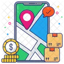 Mobile Parcel Location Mobile Gps Mobile Navigation Icon