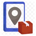 Mobile Parcel Location Mobile Package Online Package Icon