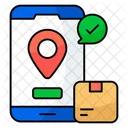 Mobile Parcel Location Mobile Package Online Package Icon