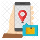 Mobile parcel location  Icon