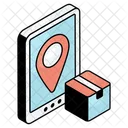 Mobile Parcel Location Mobile Package Online Package Icon