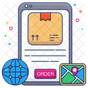 Mobile Parcel Order Mobile Package Online Package Icône