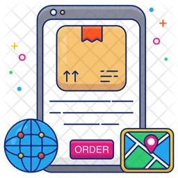 Mobile Parcel Order  Icon