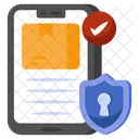 Mobile Parcel Security Package Security Parcel Protection Icon