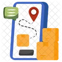 Mobile Parcel Tracking Mobile Package Online Package Icon