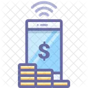 Mobile Online Coins Icon