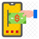 Mobile Phone Money Income Icon