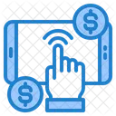 Mobile Phone Touch Money Icon