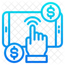 Mobile Phone Touch Money Icon