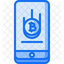 Phone Bitcoin Coin Icon