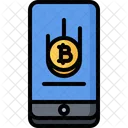 Phone Bitcoin Coin Icon