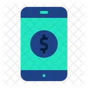 Handphone Fintech Solutions Financial Icon