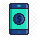 Handphone Fintech Solutions Financial Icon