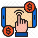 Mobile Phone Touch Money Icon