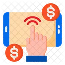 Mobile Phone Touch Money Icon