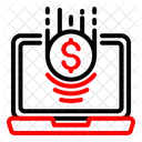 Laptop Money Digital Marketing Icon