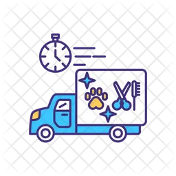 Mobile pet care service  Icon