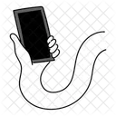 Black Monochrome Smartphone Illustration Mobile Phone Cell Phone Icon