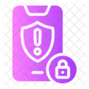 Mobile Phone Cyber Attack Icon