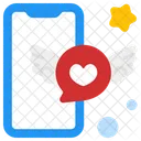 Mobile Phone Heart Love Icon