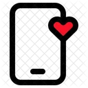 Mobile Phone Like Heart Icon