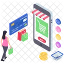Online Shopping Digital Shopping E Commerce Icon