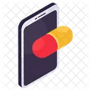 Mobile Pill Mobile Capsule Mobile Medicine Icon