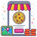 Mobile Pizza Order Mobile Food Order Online Food Order Icon