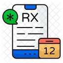 Mobile Prescription Medical Report Rx Icon