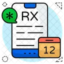 Mobile Prescription Medical Report Rx Icon