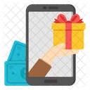 Mobile Present Mobile Gift Smartphone Present Icon