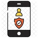 Sicherheit mobiler Profile  Symbol