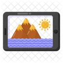 Online Landschaft Mobile Landschaft Digitale Landschaft Symbol