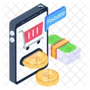 Ecommerce Mcommerce Mobile Rebate Icon